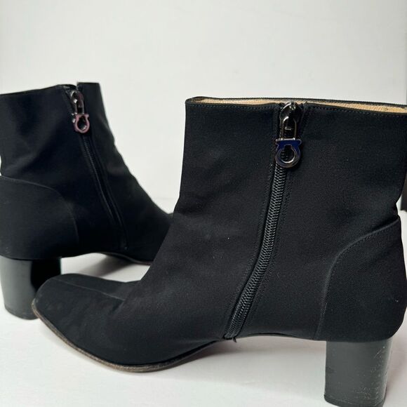 Vintage Salvatore Ferragamo ankle boots size 8.5 - Picture 6 of 9